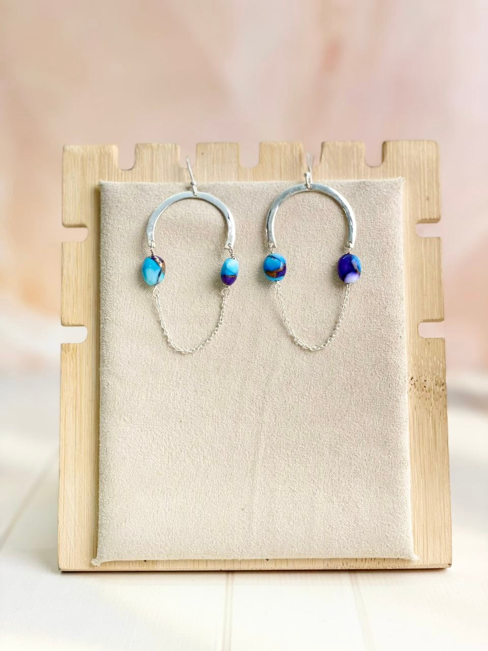 Dahlia Chain Hoop Earrings-Earrings-Krush Kandy, Women's Online Fashion Boutique Located in Phoenix, Arizona (Scottsdale Area)