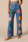 BiBi Floral Print Straight Leg Pants-PANTS-Krush Kandy, Women's Online Fashion Boutique Located in Phoenix, Arizona (Scottsdale Area)