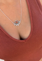 Half Web Single Stone Necklace | Krush Original-Drop Earrings-Krush Kandy, Women's Online Fashion Boutique Located in Phoenix, Arizona (Scottsdale Area)
