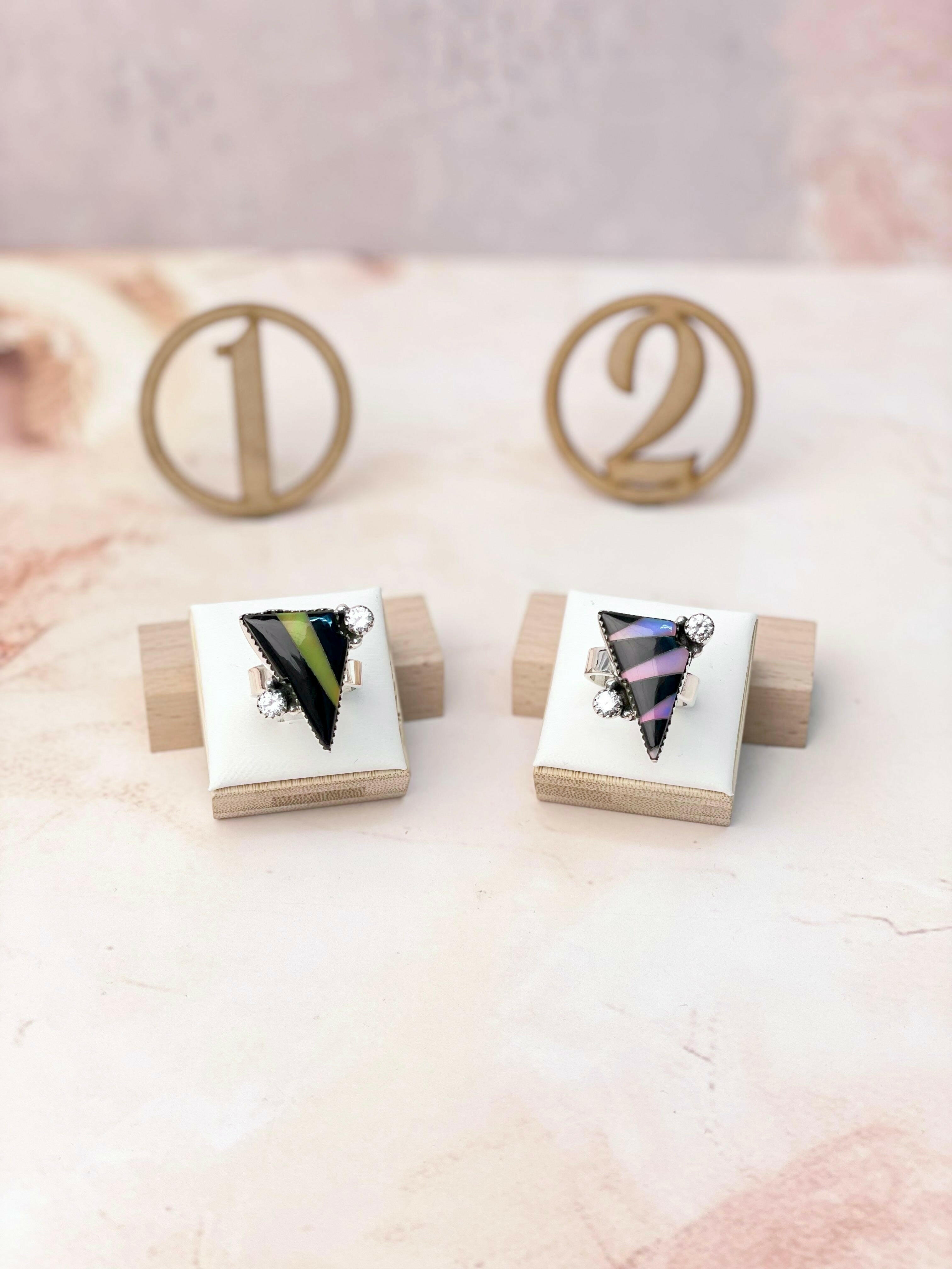 Aurora Lightning Bolt Rings-Rings-Krush Kandy, Women's Online Fashion Boutique Located in Phoenix, Arizona (Scottsdale Area)