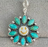 Turquoise Smiley Cluster Charms-Necklaces-Krush Kandy, Women's Online Fashion Boutique Located in Phoenix, Arizona (Scottsdale Area)
