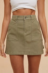 Annie Wear Cargo Denim Mini Skirt-Skirts-Krush Kandy, Women's Online Fashion Boutique Located in Phoenix, Arizona (Scottsdale Area)