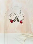 Light As A Feather Sterling Jasper Single Stone Hoops-Earrings-Krush Kandy, Women's Online Fashion Boutique Located in Phoenix, Arizona (Scottsdale Area)