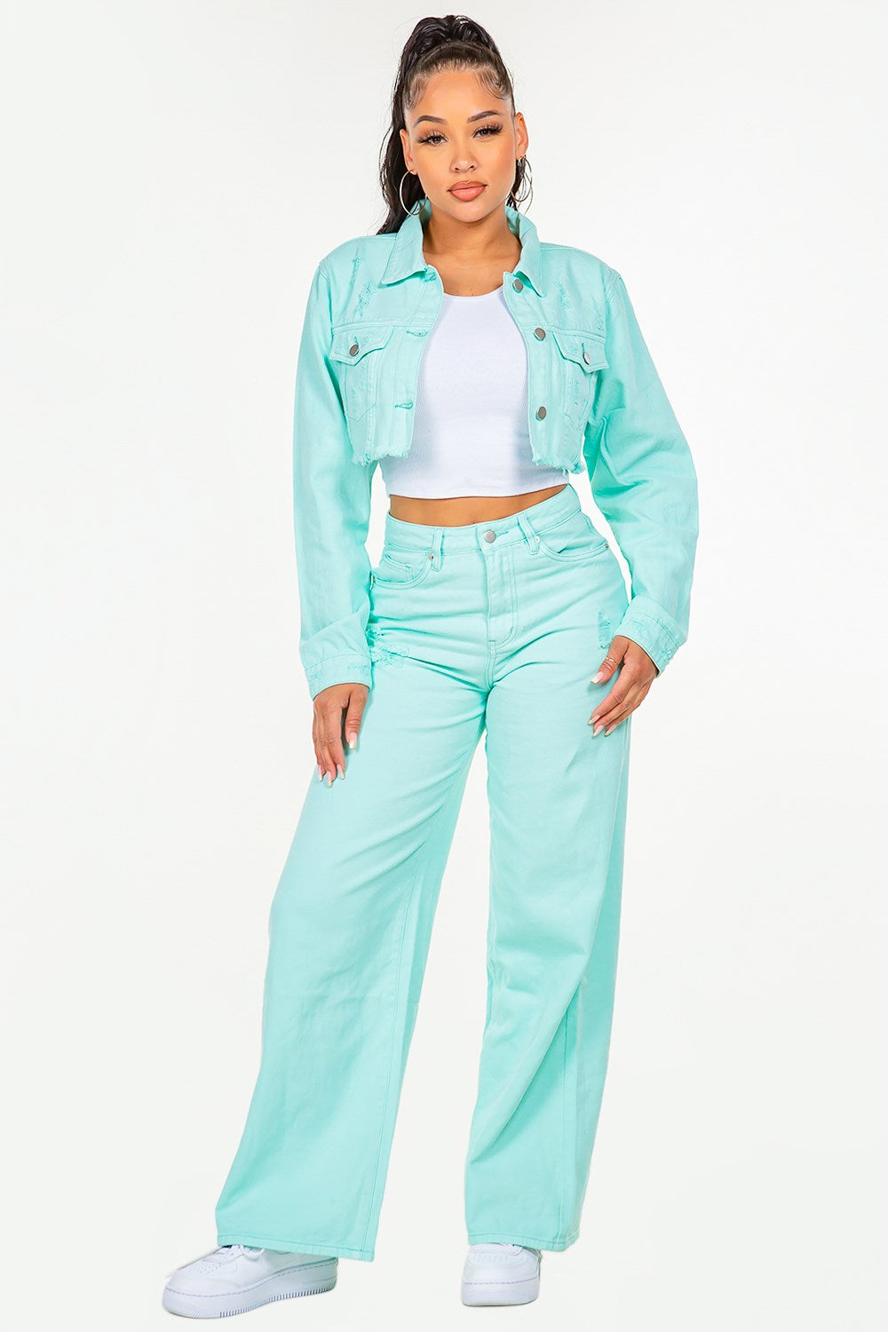 Aqua Bliss High Waist Wide Leg Jeans-Krush Kandy, Women's Online Fashion Boutique Located in Phoenix, Arizona (Scottsdale Area)