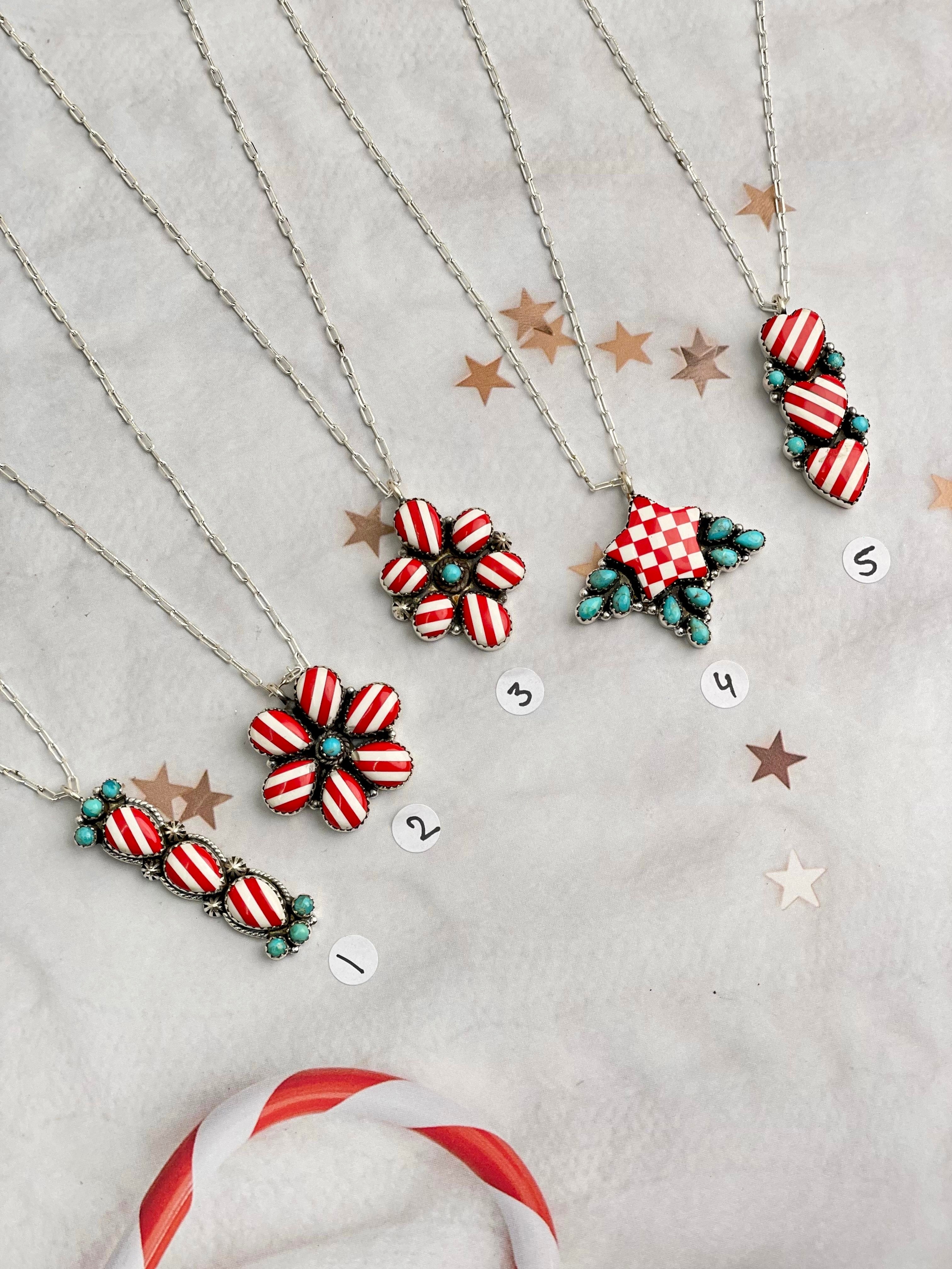 Holly Jolly Red & White Christmas Necklaces-Necklaces-Krush Kandy, Women's Online Fashion Boutique Located in Phoenix, Arizona (Scottsdale Area)