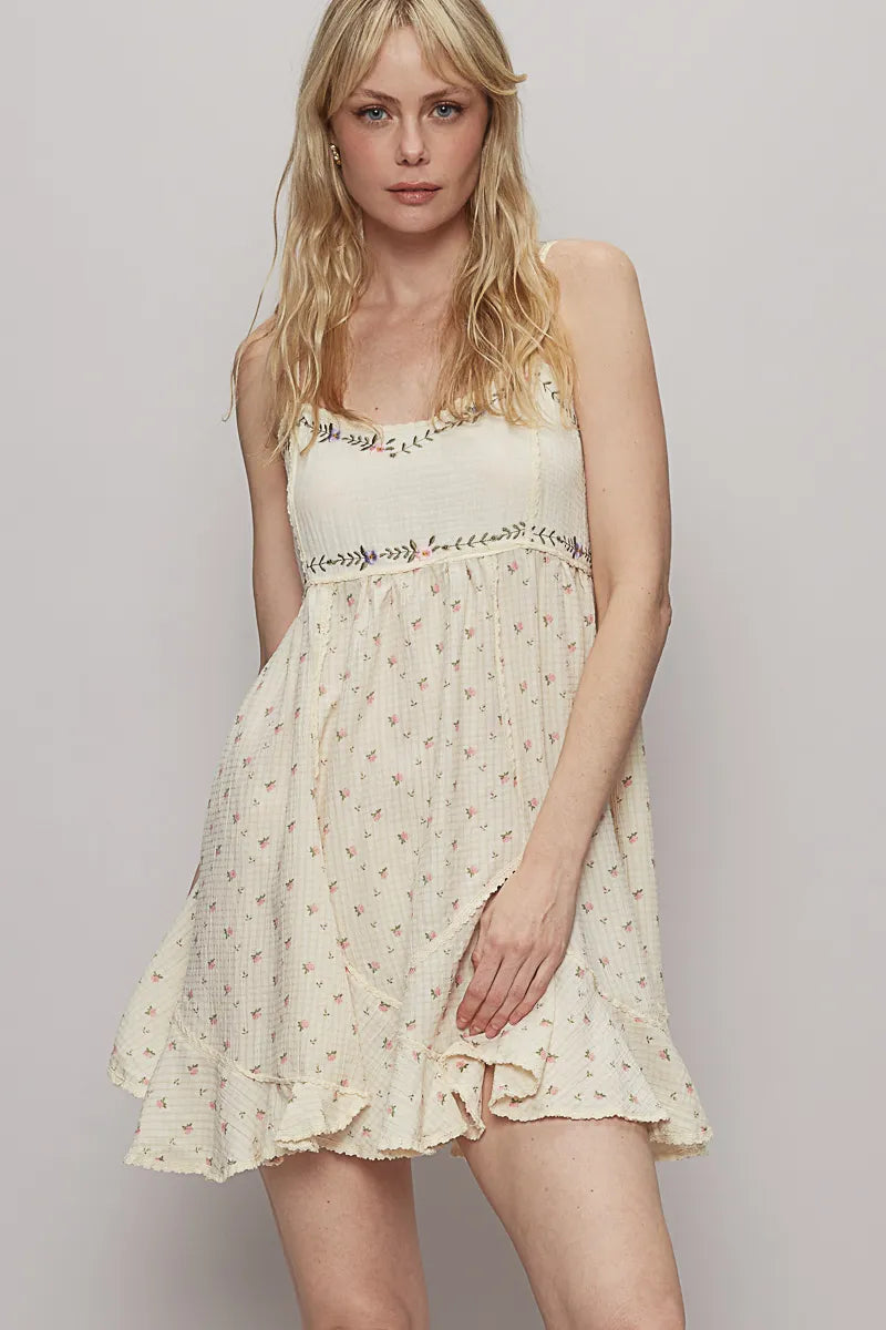 POL Ruffled Hem Floral Print Cami Mini Dress-Krush Kandy, Women's Online Fashion Boutique Located in Phoenix, Arizona (Scottsdale Area)