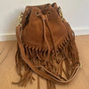 Tuscany Trail Suede Fringe Bucket Bag