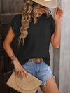 Mandy Pocketed Round Neck Cap Sleeve Sweater-Tops-Krush Kandy, Women's Online Fashion Boutique Located in Phoenix, Arizona (Scottsdale Area)