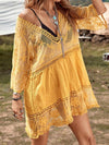 Lace Detail Plunge Cover-Up Dress-Krush Kandy, Women's Online Fashion Boutique Located in Phoenix, Arizona (Scottsdale Area)