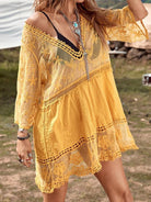 Lace Detail Plunge Cover-Up Dress-Krush Kandy, Women's Online Fashion Boutique Located in Phoenix, Arizona (Scottsdale Area)