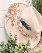 Engraved Floral Hat-Hats-Krush Kandy, Women's Online Fashion Boutique Located in Phoenix, Arizona (Scottsdale Area)