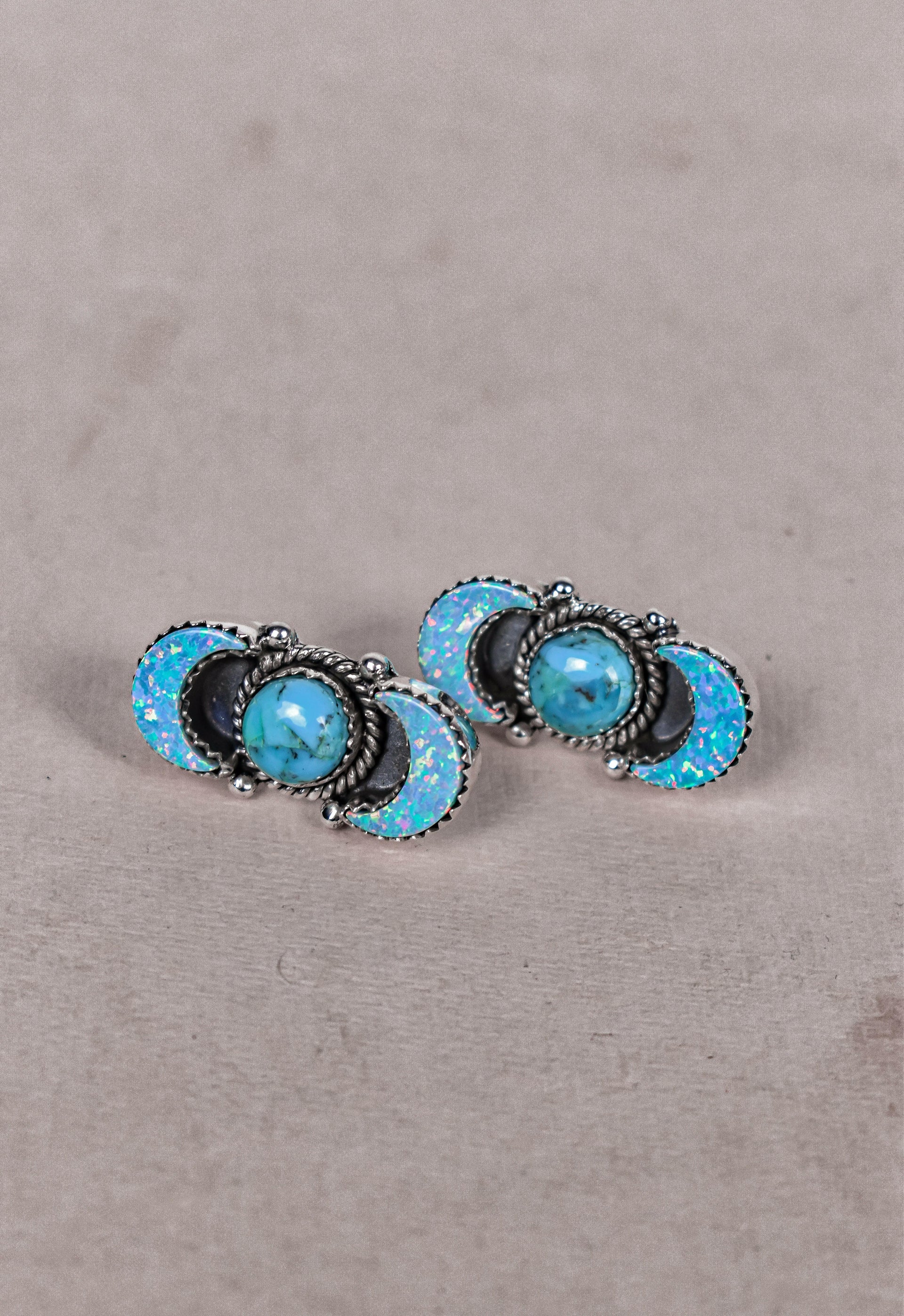 Lunar Crescent Sterling Silver Earring-Stud Earrings-Krush Kandy, Women's Online Fashion Boutique Located in Phoenix, Arizona (Scottsdale Area)