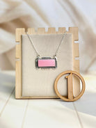 Pink Conch Bar Slabs Necklace-Necklaces-Krush Kandy, Women's Online Fashion Boutique Located in Phoenix, Arizona (Scottsdale Area)