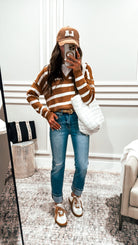 Striped Johnny Collar Long Sleeve Sweater-Krush Kandy, Women's Online Fashion Boutique Located in Phoenix, Arizona (Scottsdale Area)