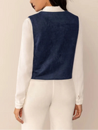 Tied Contrast Trim Vest-Vests-Krush Kandy, Women's Online Fashion Boutique Located in Phoenix, Arizona (Scottsdale Area)