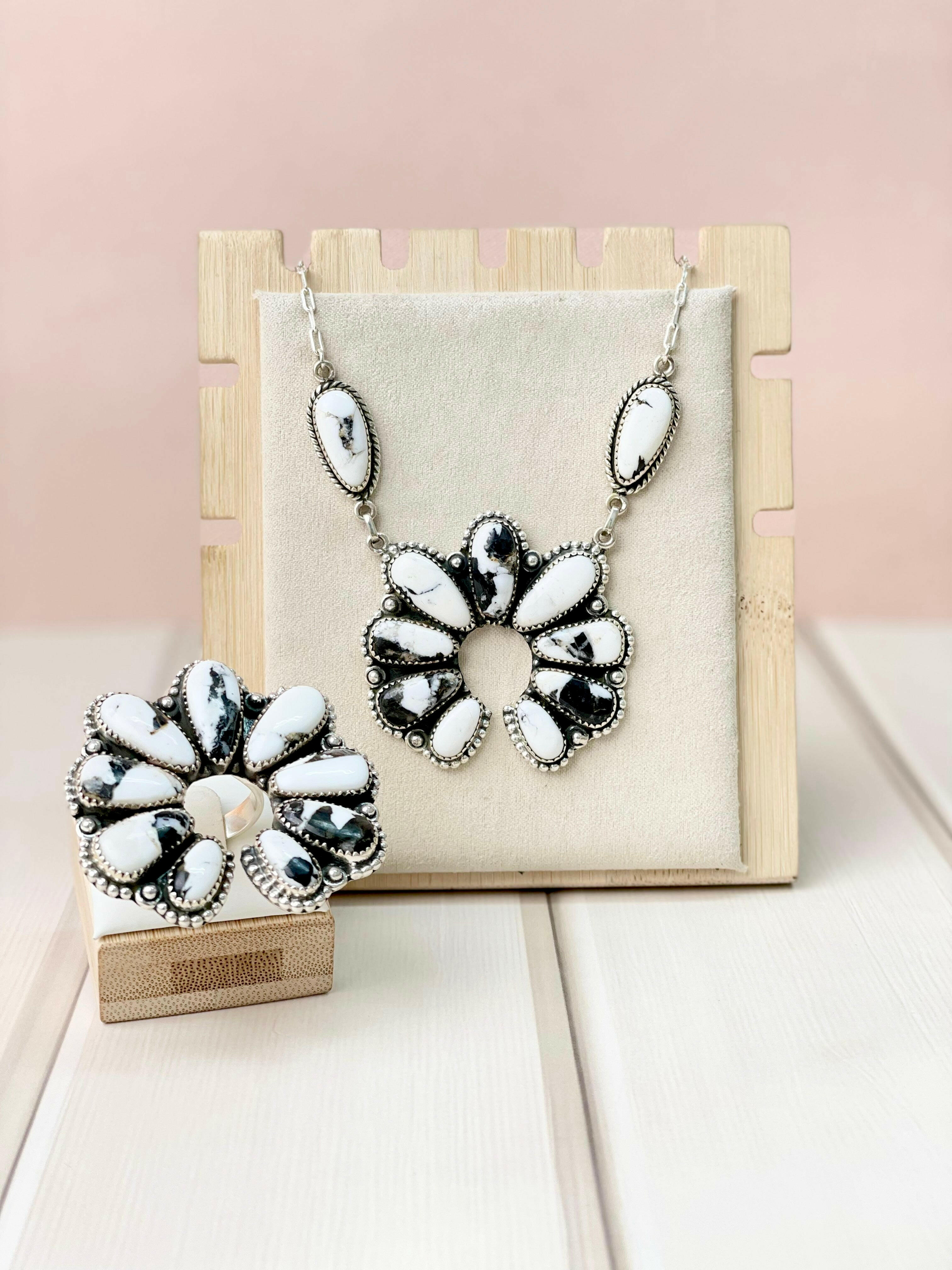 White Buffalo Big Naja Set-Necklaces-Krush Kandy, Women's Online Fashion Boutique Located in Phoenix, Arizona (Scottsdale Area)
