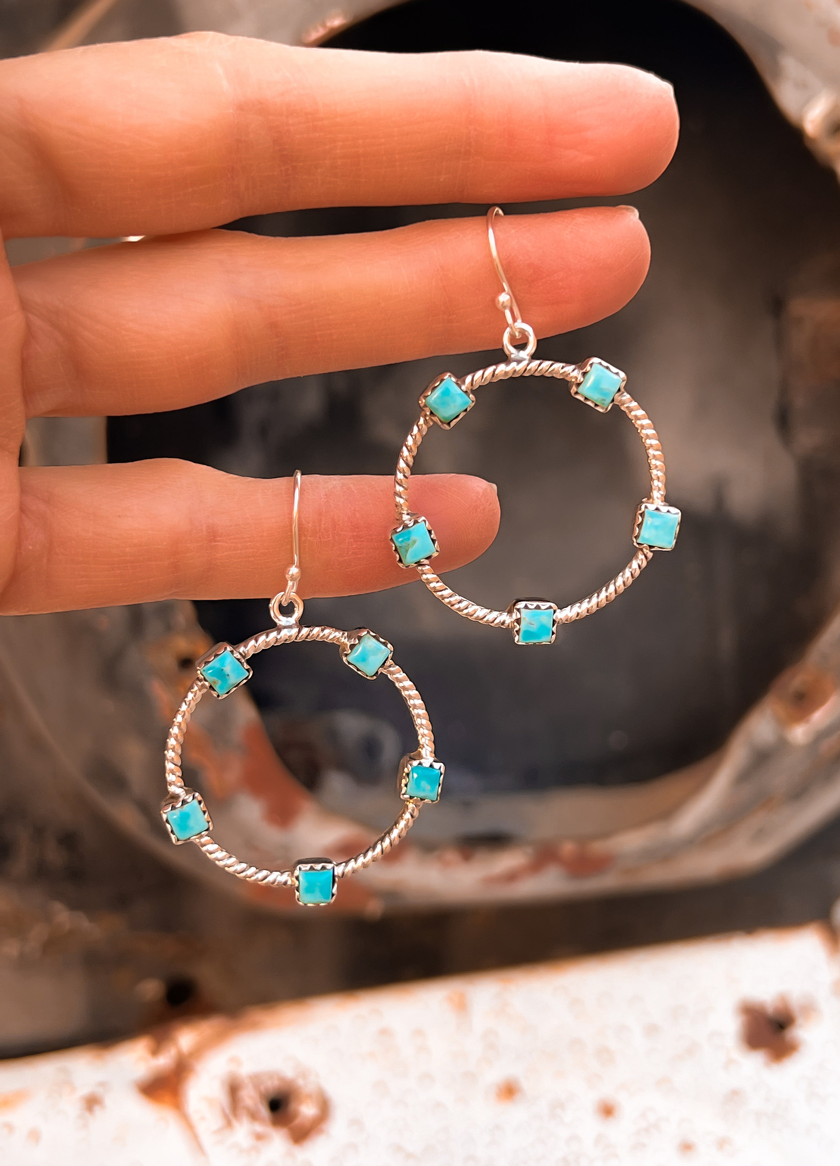 Twisted Rope Stone Hoop Earrings | PREORDER NOW OPEN-Earrings-Krush Kandy, Women's Online Fashion Boutique Located in Phoenix, Arizona (Scottsdale Area)