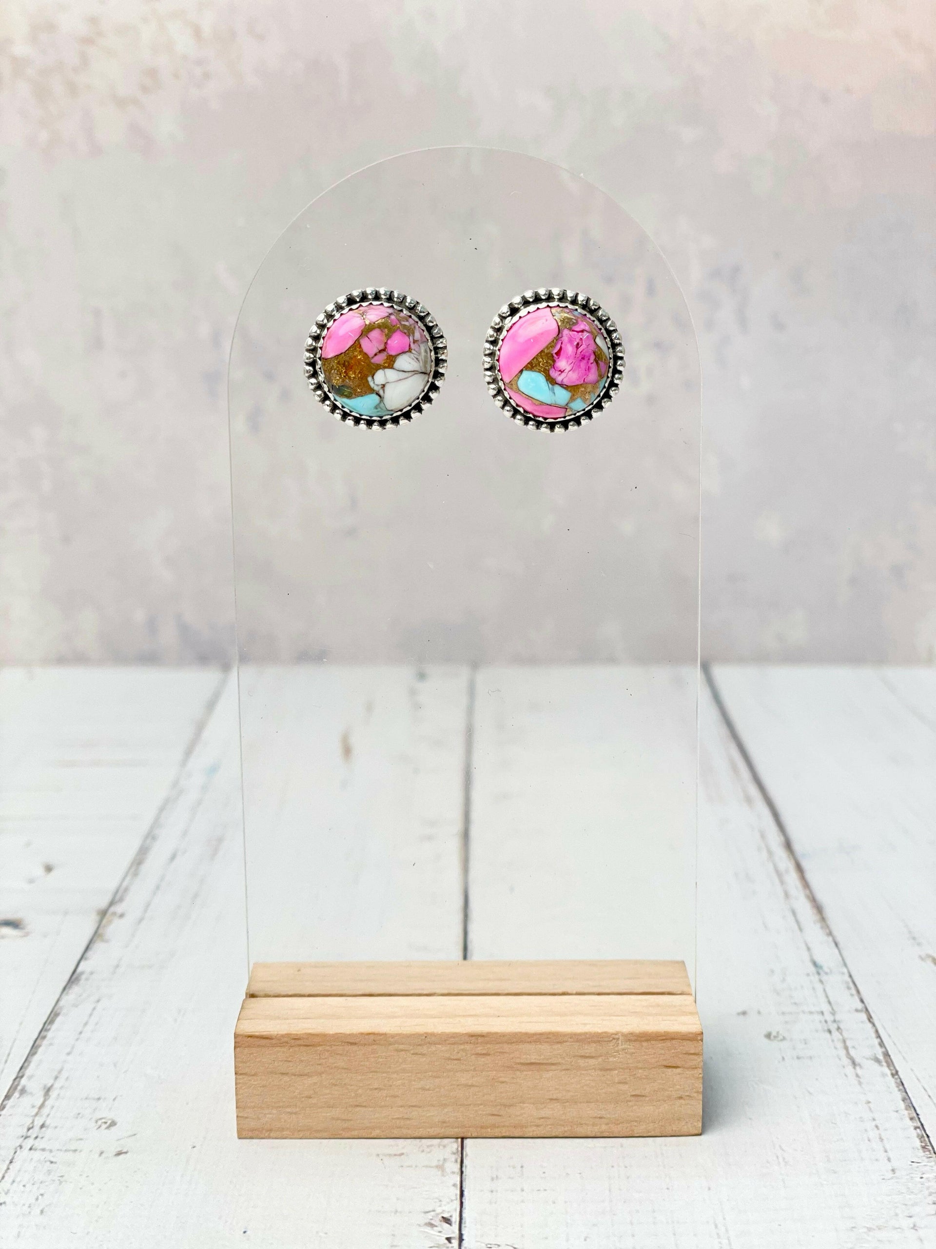 Cotton Kandy Circle Stud Earrings-Earrings-Krush Kandy, Women's Online Fashion Boutique Located in Phoenix, Arizona (Scottsdale Area)
