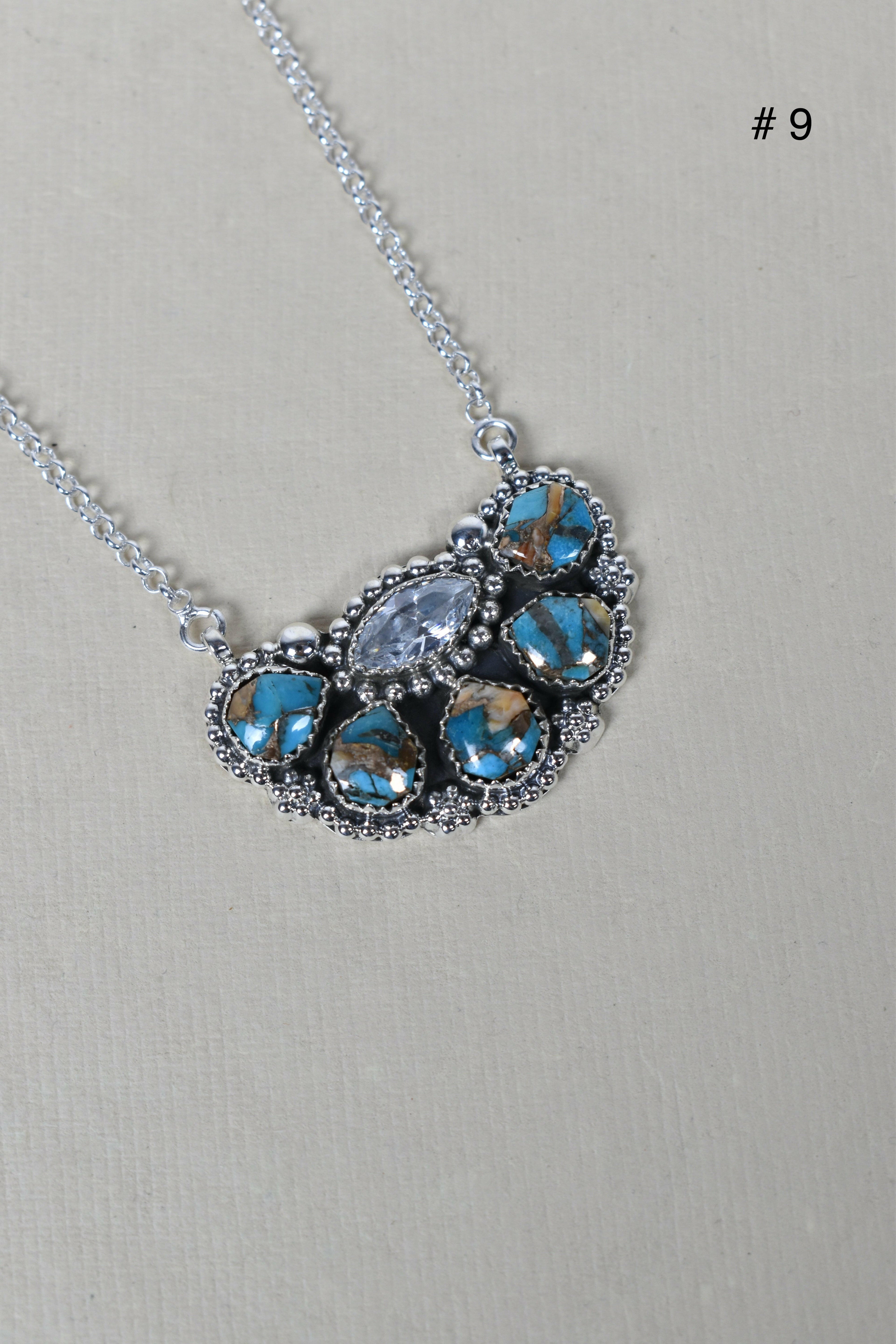 Paw Pad CZ & Stone Necklace-Pendant Necklaces-Krush Kandy, Women's Online Fashion Boutique Located in Phoenix, Arizona (Scottsdale Area)