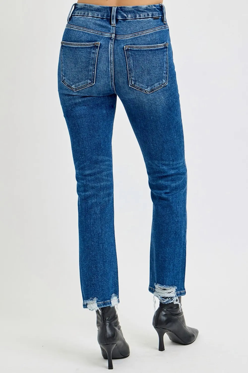 RISEN Full Size High Rise Distressed Crop Straight Jeans-Denim-Krush Kandy, Women's Online Fashion Boutique Located in Phoenix, Arizona (Scottsdale Area)