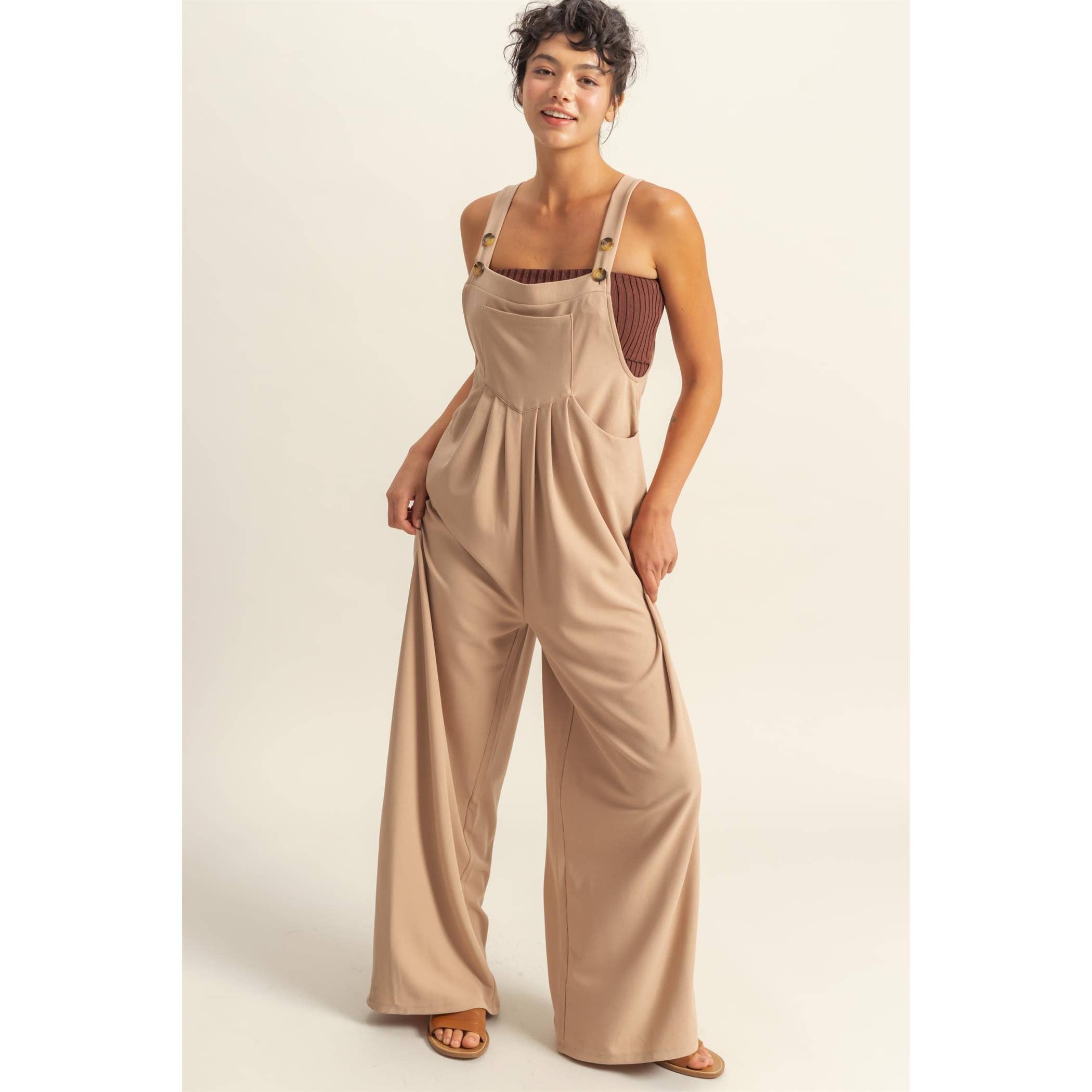 Laid-Back Luxe Wide Leg Jumpsuit-Jumpsuits & Rompers-Krush Kandy, Women's Online Fashion Boutique Located in Phoenix, Arizona (Scottsdale Area)