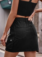 Denim Mini Skirt with Pockets-Krush Kandy, Women's Online Fashion Boutique Located in Phoenix, Arizona (Scottsdale Area)