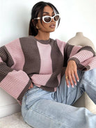 Color Block Long Sleeve Sweater-Sweater-Krush Kandy, Women's Online Fashion Boutique Located in Phoenix, Arizona (Scottsdale Area)