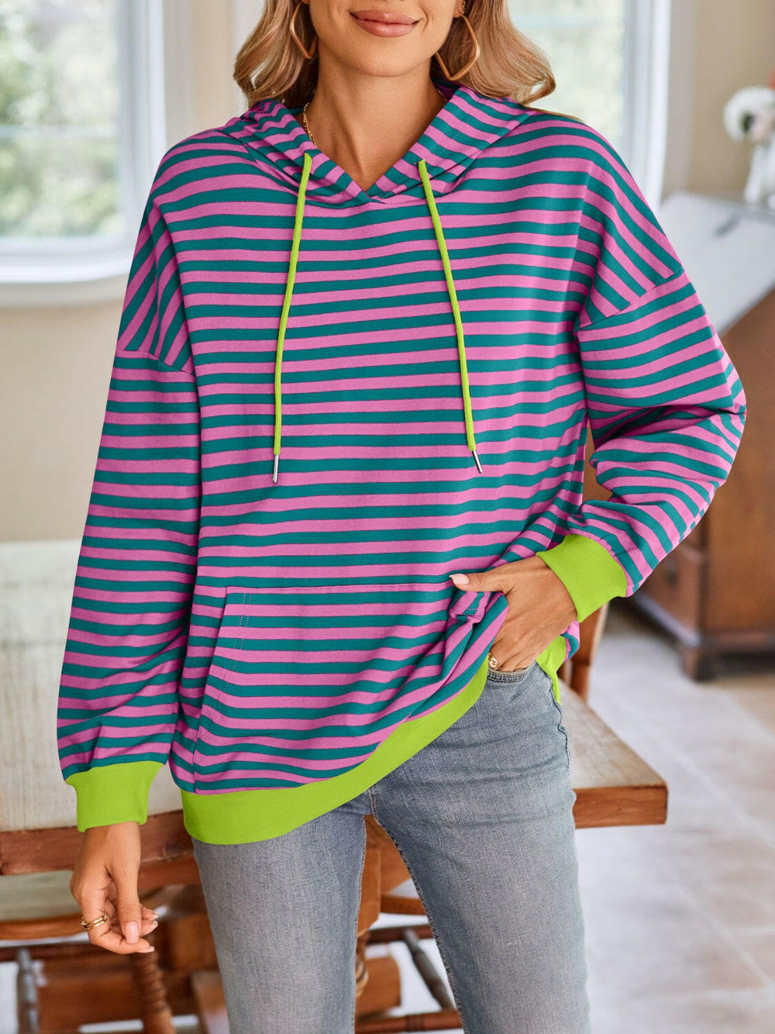 6(ROKU)◆COTTON MULTI STRIPE HOODIE 18 – Krush Kandy