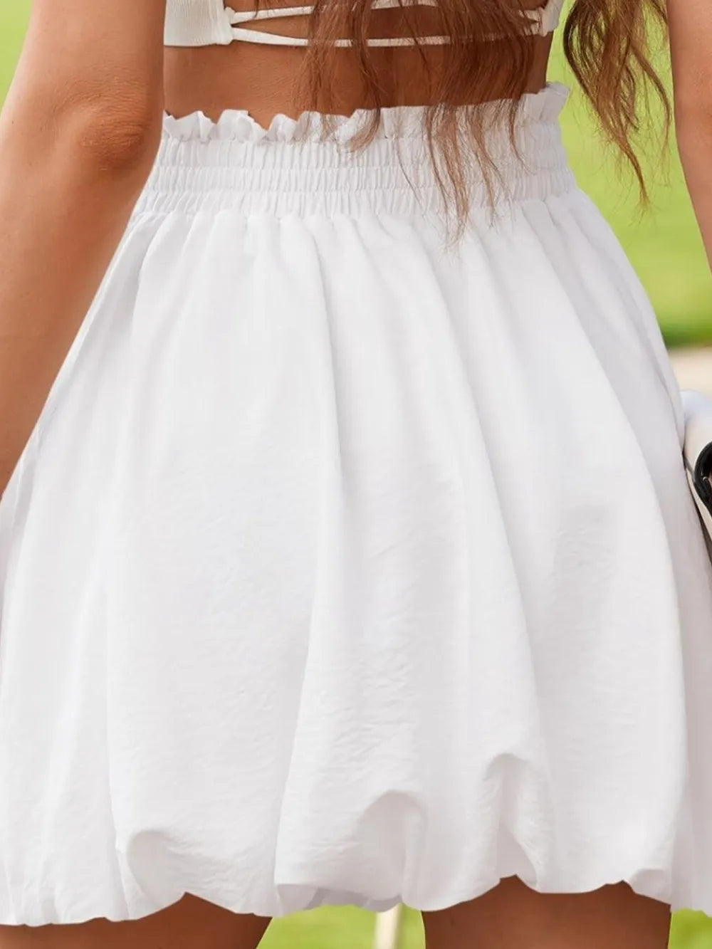 Frill Smocked Mini Skirt-Skirts-Krush Kandy, Women's Online Fashion Boutique Located in Phoenix, Arizona (Scottsdale Area)