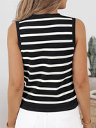 Striped V-Neck Knit Vest-Krush Kandy, Women's Online Fashion Boutique Located in Phoenix, Arizona (Scottsdale Area)