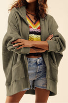 Zip-Up Long Sleeve Jacket-Jackets-Krush Kandy, Women's Online Fashion Boutique Located in Phoenix, Arizona (Scottsdale Area)