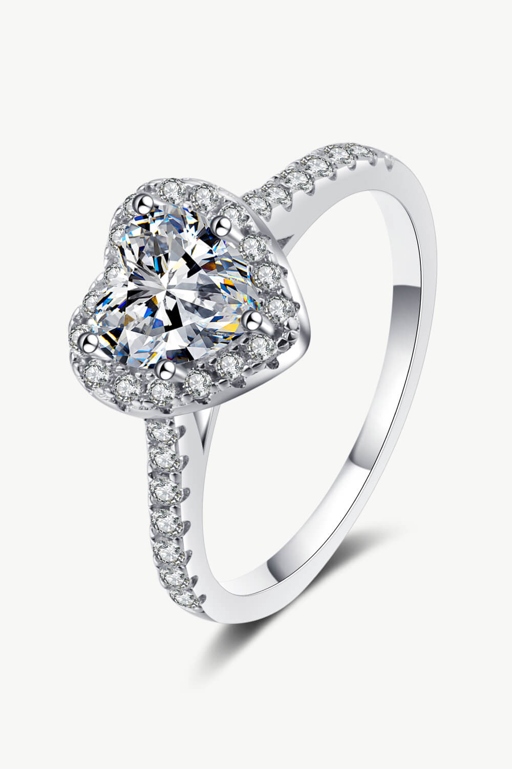 1 Carat Moissanite Heart-Shaped Ring-Krush Kandy, Women's Online Fashion Boutique Located in Phoenix, Arizona (Scottsdale Area)