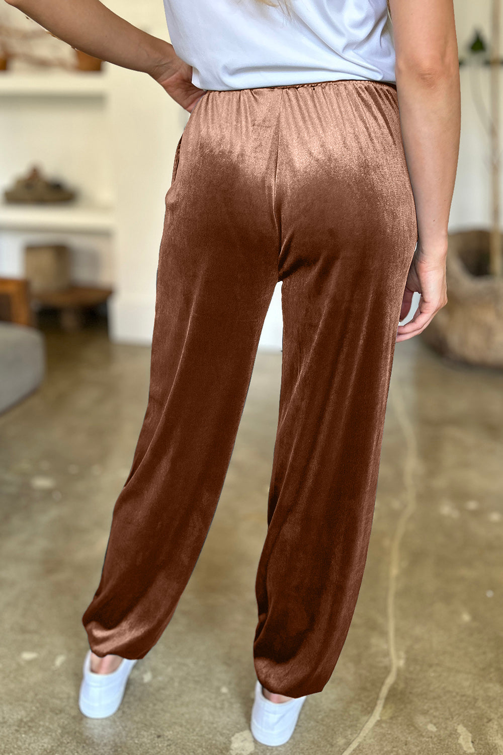 FAM-FAM Pocketed Elastic Waist Joggers-Pants-Krush Kandy, Women's Online Fashion Boutique Located in Phoenix, Arizona (Scottsdale Area)