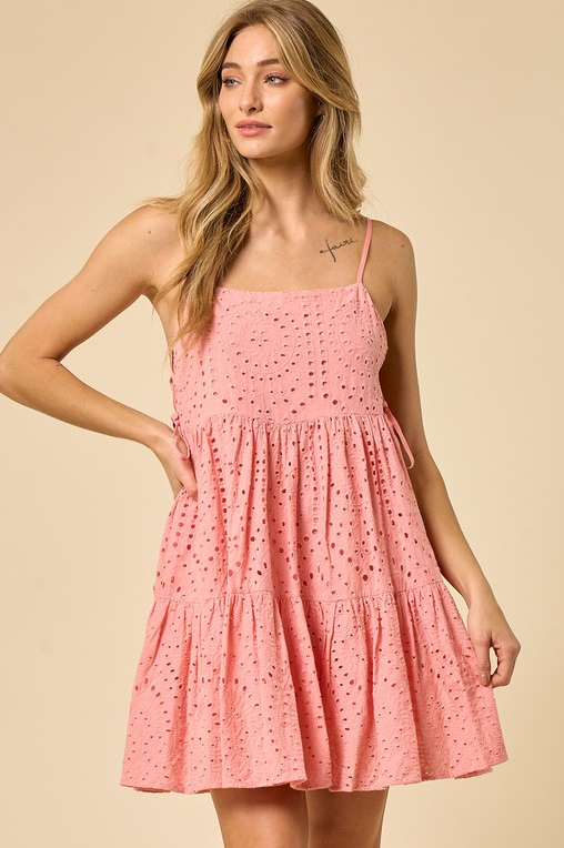 Slow Dance In The Sun Eyelet Detail Dress-Dresses-Krush Kandy, Women's Online Fashion Boutique Located in Phoenix, Arizona (Scottsdale Area)