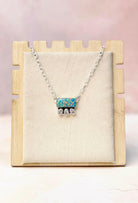 Opal Bar and CZ Necklace-Necklaces-Krush Kandy, Women's Online Fashion Boutique Located in Phoenix, Arizona (Scottsdale Area)