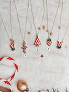 Holly Jolly Red & White Christmas Necklaces-Necklaces-Krush Kandy, Women's Online Fashion Boutique Located in Phoenix, Arizona (Scottsdale Area)