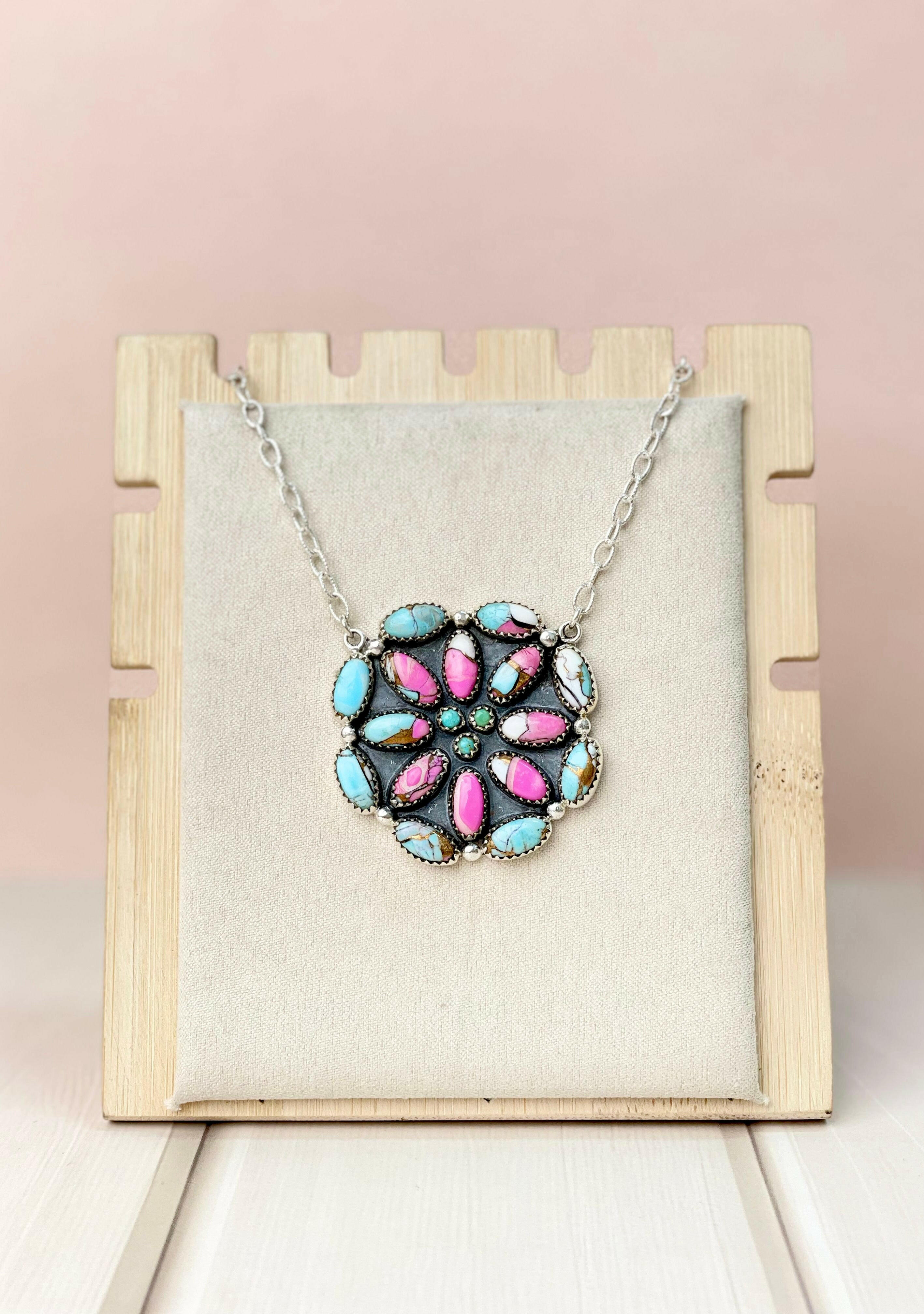Cotton Candy Cluster Necklace no. 30-Necklaces-Krush Kandy, Women's Online Fashion Boutique Located in Phoenix, Arizona (Scottsdale Area)
