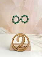 Irish Green Dahlia Studs sno 3-Earrings-Krush Kandy, Women's Online Fashion Boutique Located in Phoenix, Arizona (Scottsdale Area)