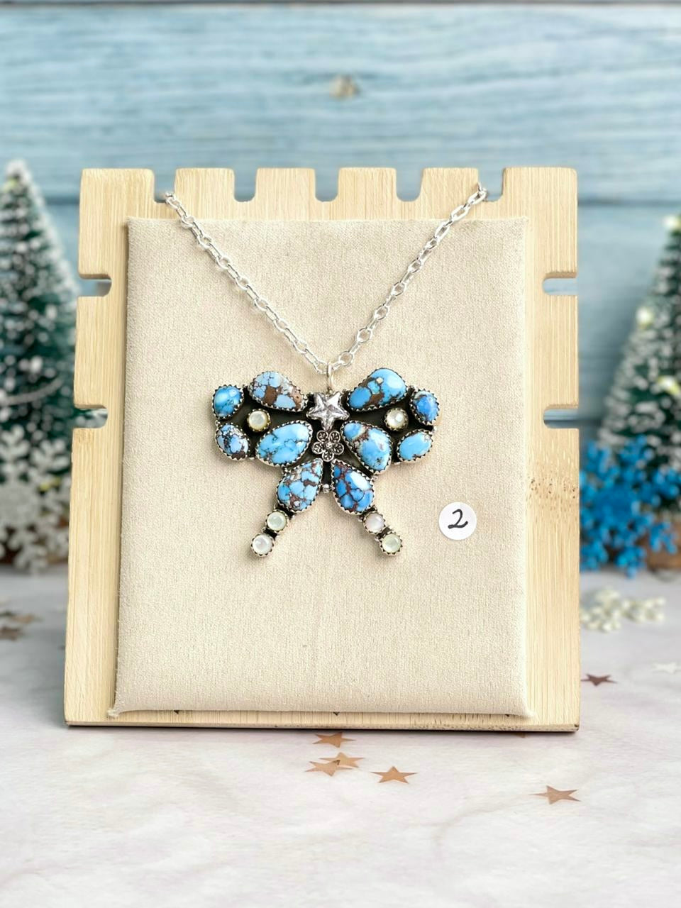 Winter Frost Golden Hills Big Bow Necklace-Necklaces-Krush Kandy, Women&#39;s Online Fashion Boutique Located in Phoenix, Arizona (Scottsdale Area)