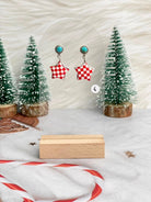 Holly Jolly Red & White Christmas Earrings-Earrings-Krush Kandy, Women's Online Fashion Boutique Located in Phoenix, Arizona (Scottsdale Area)