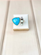 Paloma & White Water Turquoise Floater Rings-Rings-Krush Kandy, Women's Online Fashion Boutique Located in Phoenix, Arizona (Scottsdale Area)