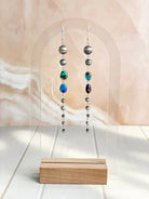 Desert Pearl Dahlia Long Dangle Earrings-Earrings-Krush Kandy, Women's Online Fashion Boutique Located in Phoenix, Arizona (Scottsdale Area)