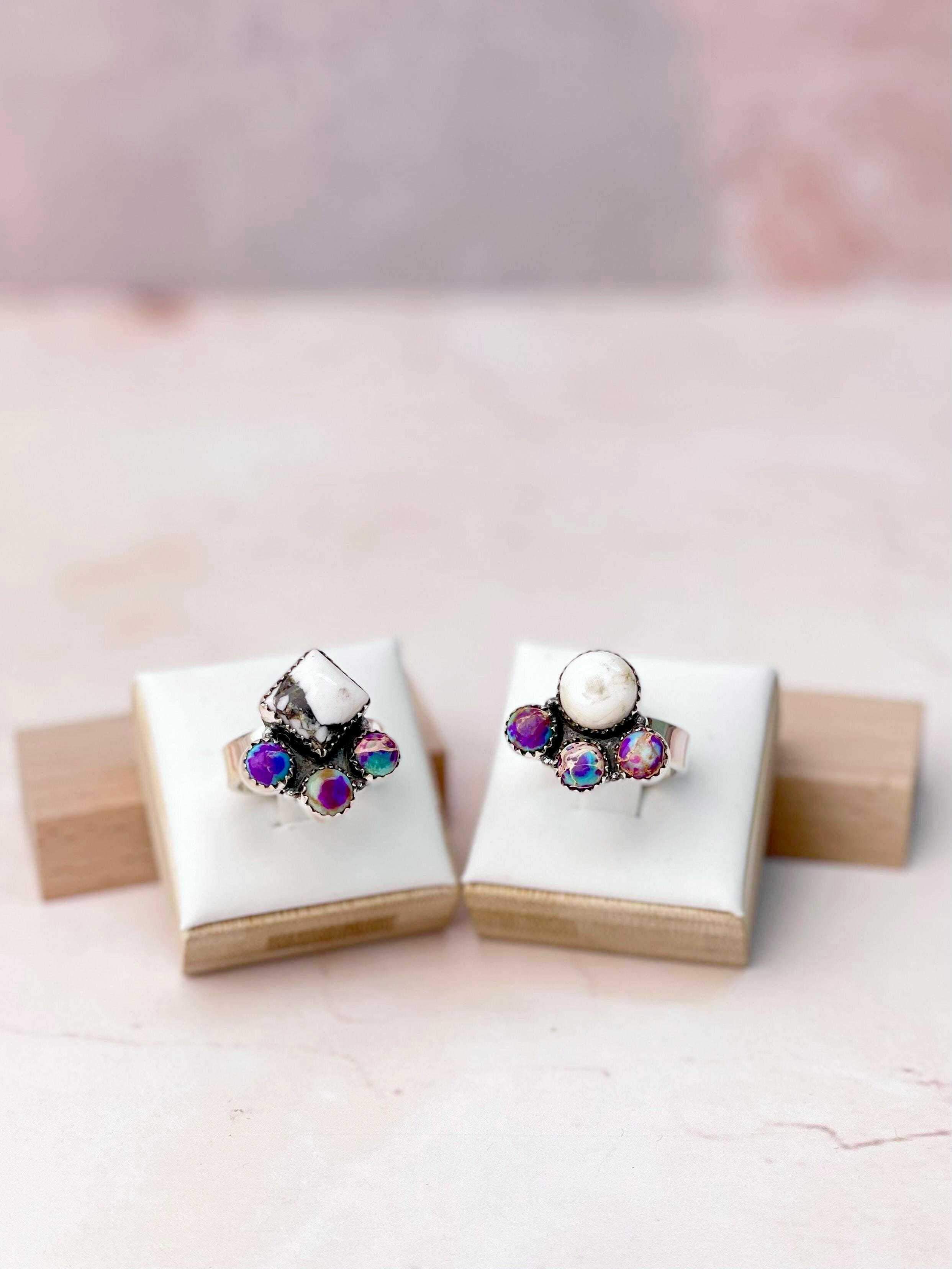 Desert Jasper Dainty Rings-Rings-Krush Kandy, Women's Online Fashion Boutique Located in Phoenix, Arizona (Scottsdale Area)