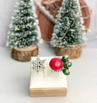 Holiday Sterling Snowflake Floating Stone Ring-Rings-Krush Kandy, Women's Online Fashion Boutique Located in Phoenix, Arizona (Scottsdale Area)