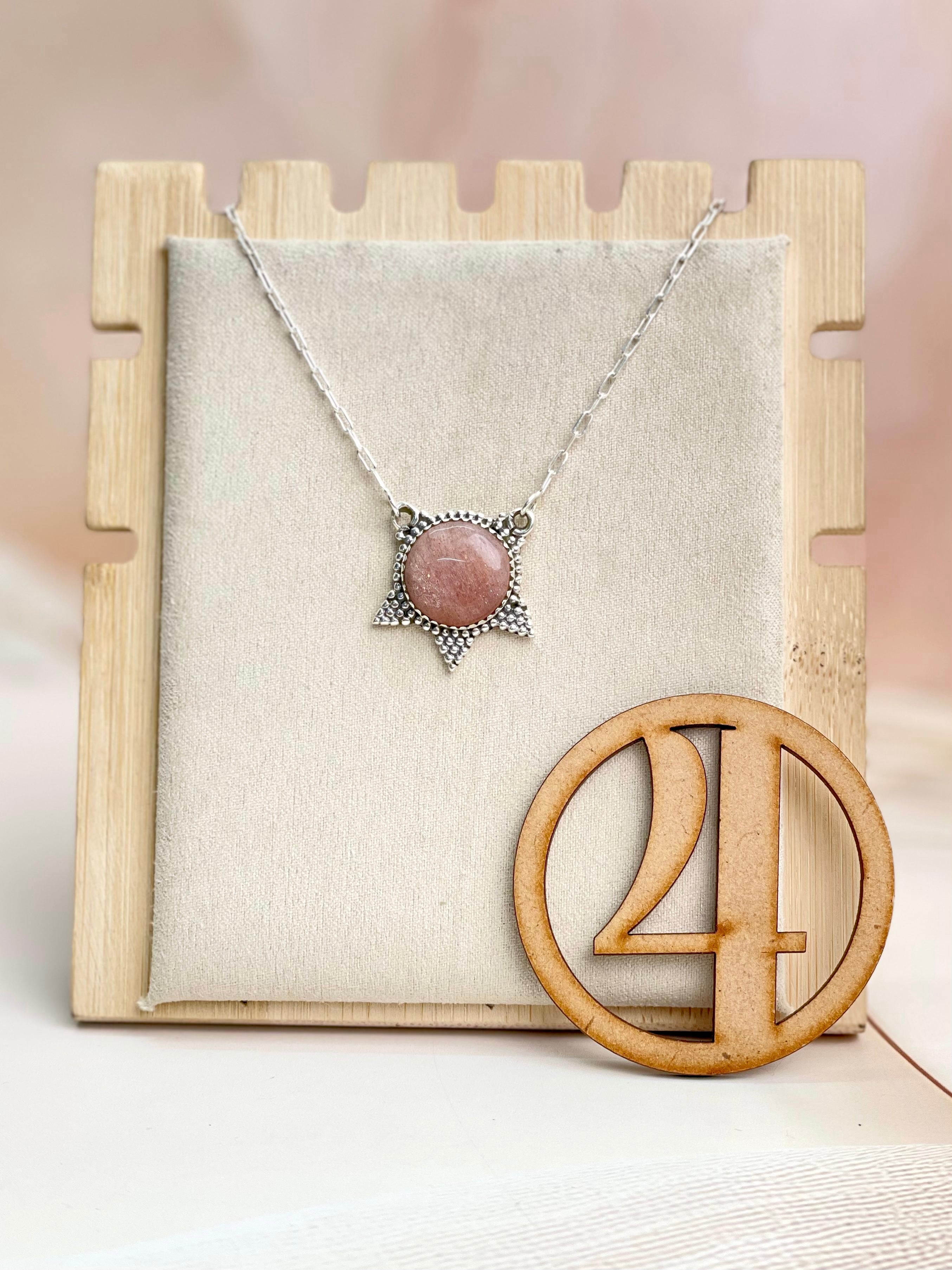 Sunstone Slab Necklace sno 32-Necklaces-Krush Kandy, Women's Online Fashion Boutique Located in Phoenix, Arizona (Scottsdale Area)