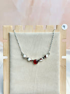 Amber, Turquoise & Crystal Dainty Necklace-Necklaces-Krush Kandy, Women's Online Fashion Boutique Located in Phoenix, Arizona (Scottsdale Area)