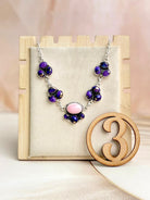 Pink Conch & Berry Dahlia Statement Necklace-Necklaces-Krush Kandy, Women's Online Fashion Boutique Located in Phoenix, Arizona (Scottsdale Area)