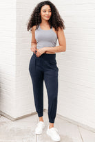 Always Accelerating Joggers in Nocturnal Navy-Joggers-Krush Kandy, Women's Online Fashion Boutique Located in Phoenix, Arizona (Scottsdale Area)