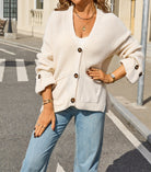 Everyday Basic Button Cardigan-Tops-Krush Kandy, Women's Online Fashion Boutique Located in Phoenix, Arizona (Scottsdale Area)