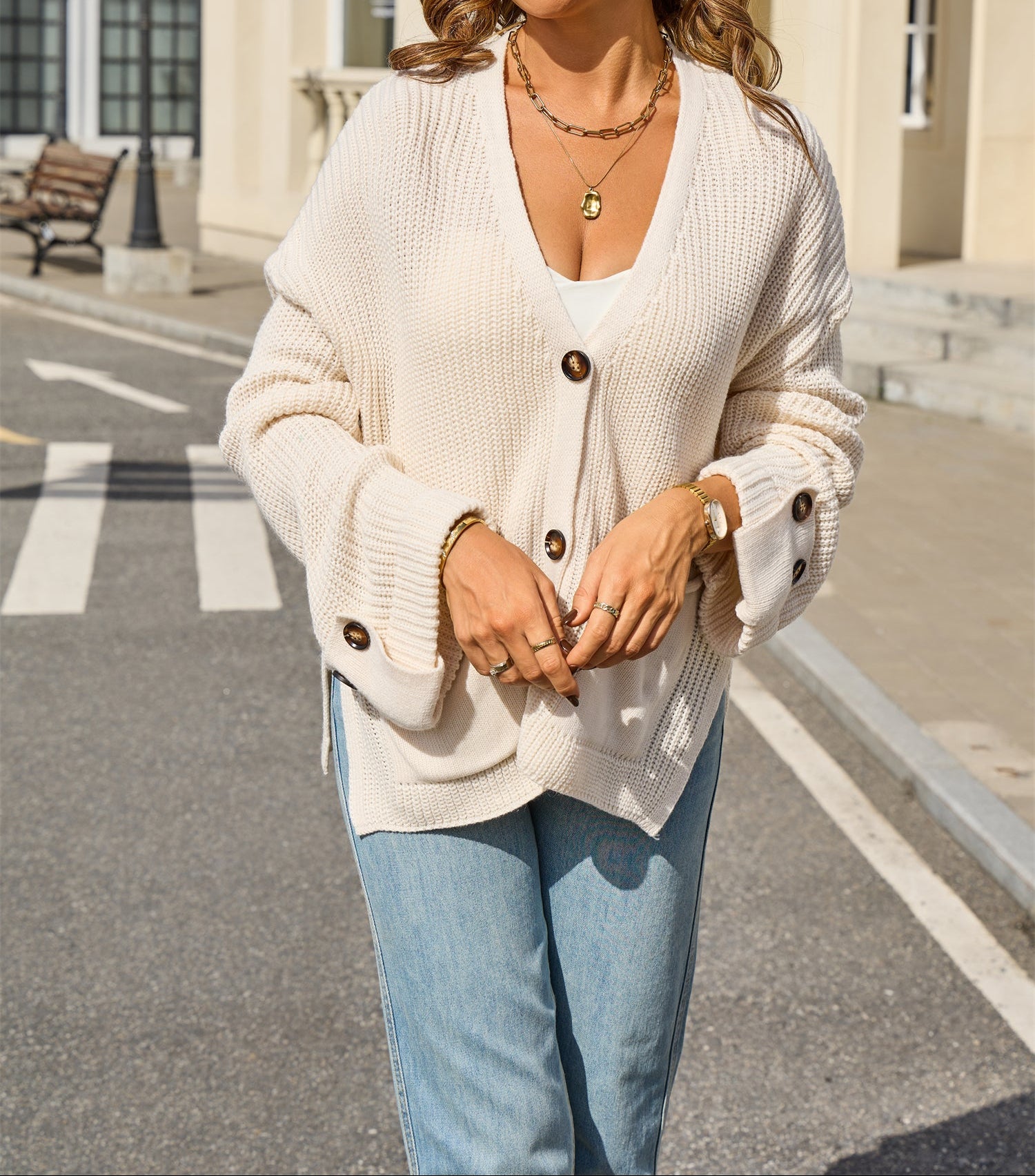 Everyday Basic Button Cardigan-Tops-Krush Kandy, Women's Online Fashion Boutique Located in Phoenix, Arizona (Scottsdale Area)